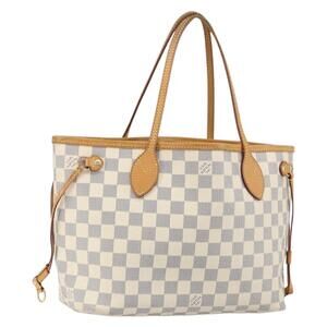 LOUIS VUITTON Damier Azur Neverfull PM Tote Bag N41362 LV Auth 160661